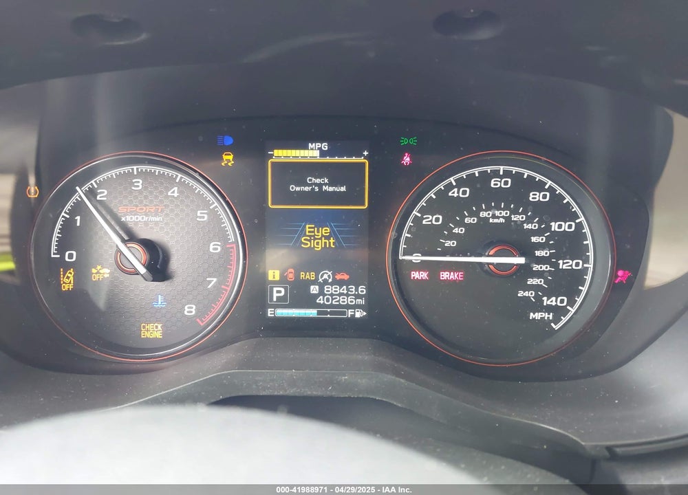2019 SUBARU FORESTER VIN: JF2SKAKCXKH400279