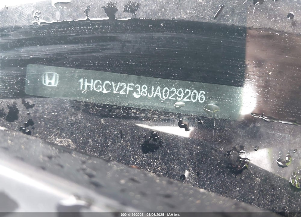 2018 HONDA ACCORD VIN: 1HGCV2F52JA006814