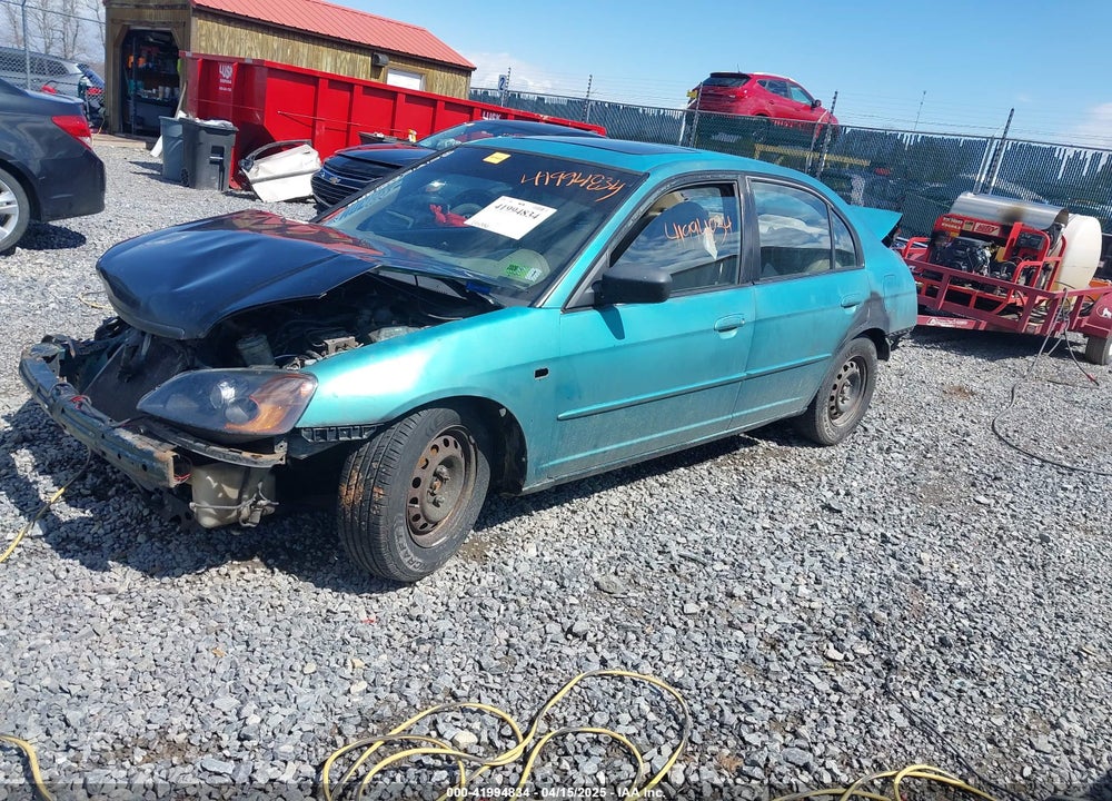2001 HONDA CIVIC EX VIN: 1HGES25761L058245