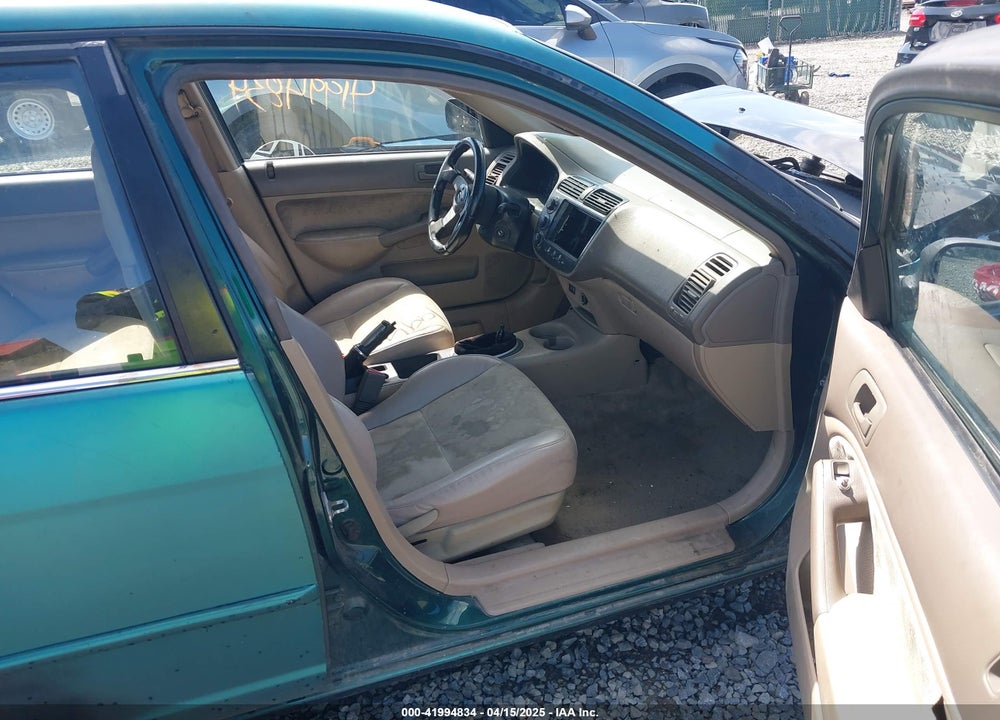 2001 HONDA CIVIC EX VIN: 1HGES25761L058245
