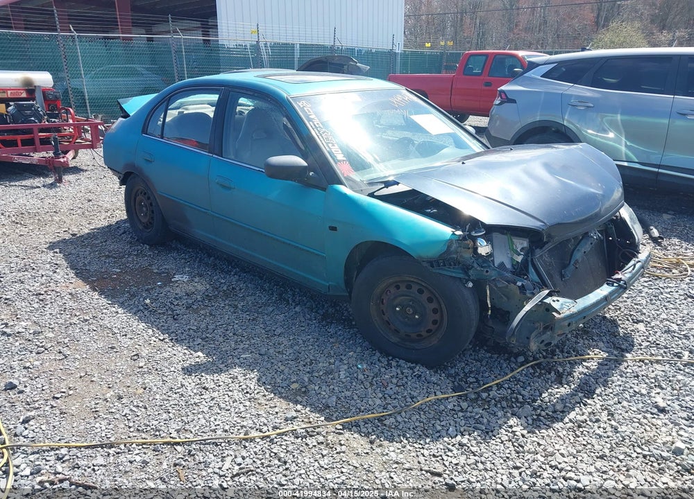 2001 HONDA CIVIC EX VIN: 1HGES25761L058245