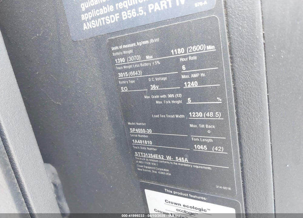 2017 MISCELLANEOUS CROWN SP4050-30 VIN: 0000000001A481810