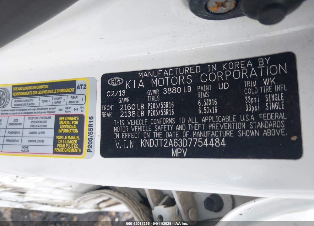 2013 KIA SOUL VIN: KNDJT2A63D7754484
