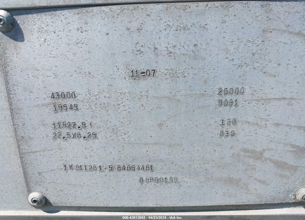 2008 KIDRON INC --- VIN: 1K911281584054481