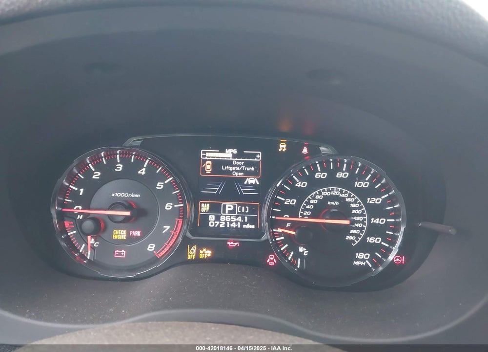 2018 SUBARU WRX VIN: JF1VA1L60J8801626