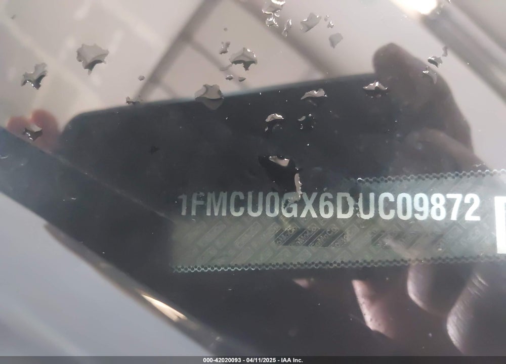 2013 FORD ESCAPE VIN: 1FMCU0GX6DUC09872