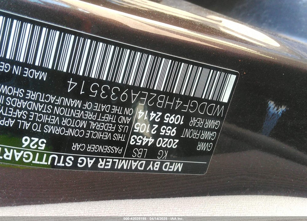 2014 MERCEDES-BENZ C-CLASS C 250 SPORT/LUXURY VIN: WDDGF4HB2EA933514