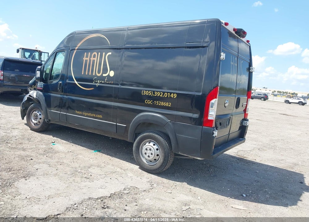 2020 RAM PROMASTER 1500 HIGH ROOF 136 WB VIN: 3C6TRVBG2LE125496