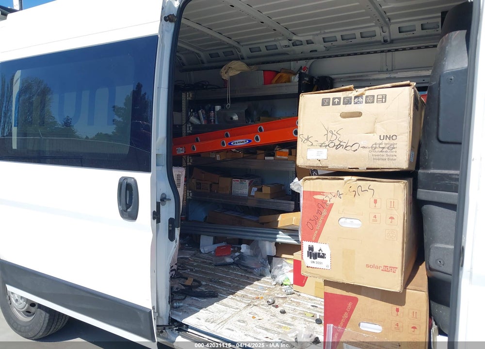 2022 RAM PROMASTER 3500 CARGO VAN HIGH ROOF 159 WB EXT VIN: 3C6MRVJGXNE138215