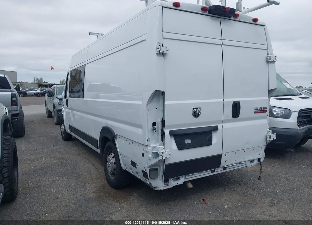 2022 RAM PROMASTER 3500 CARGO VAN HIGH ROOF 159 WB EXT VIN: 3C6MRVJGXNE138215