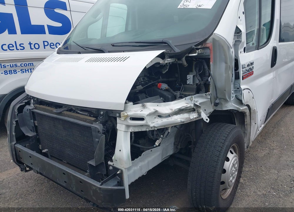 2022 RAM PROMASTER 3500 CARGO VAN HIGH ROOF 159 WB EXT VIN: 3C6MRVJGXNE138215
