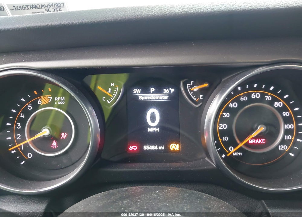 2021 JEEP WRANGLER / VIN: 1C4GJXAN2MW541827