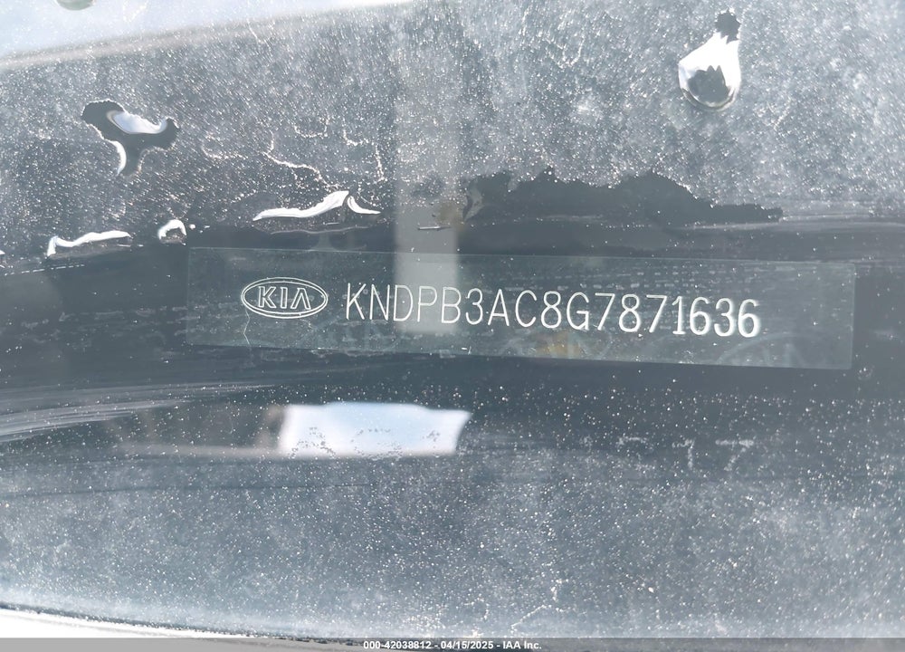 2016 KIA SPORTAGE LX VIN: KNDPB3AC8G7871636