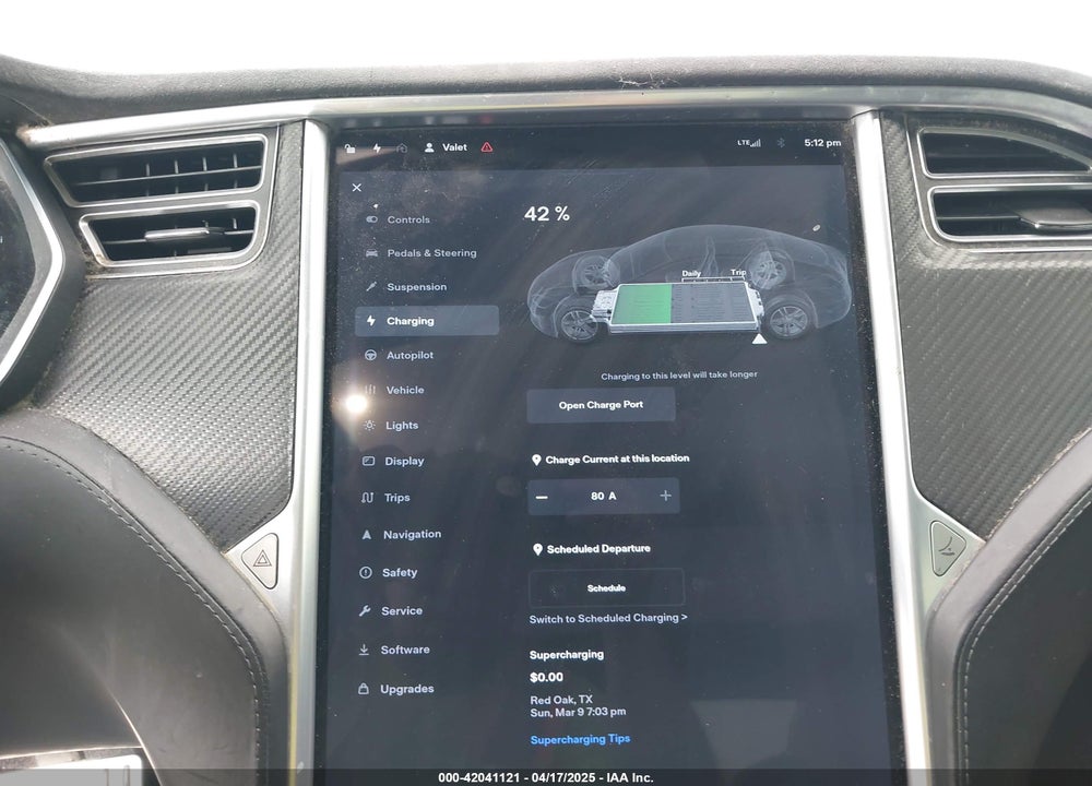 2015 TESLA MODEL S VIN: 5YJSA4H26FFP74220