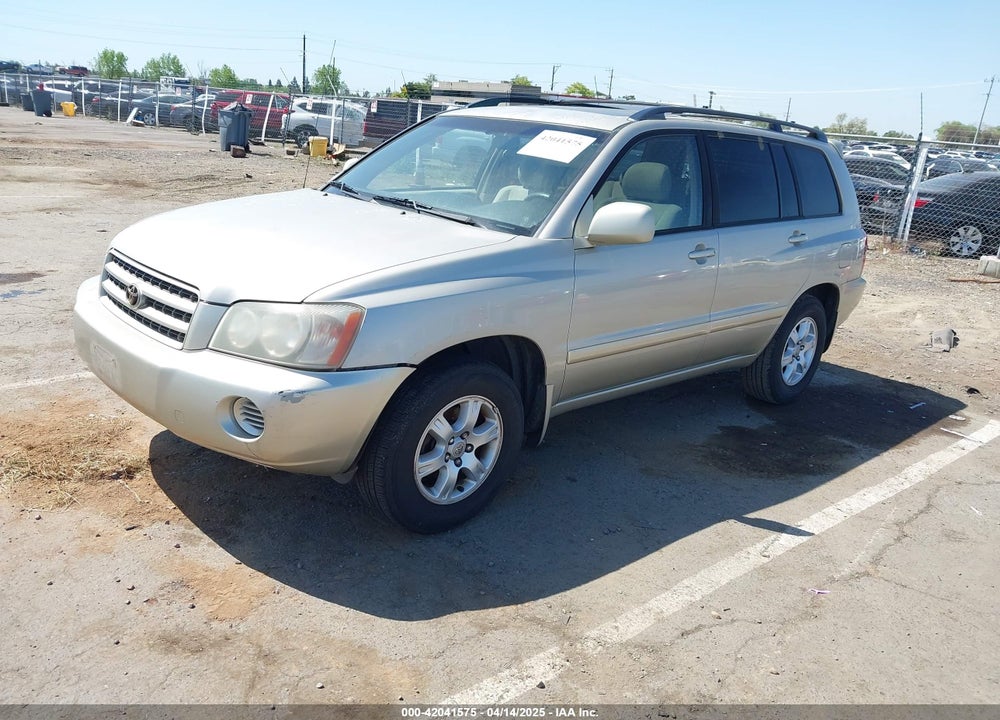 2002 TOYOTA HIGHLANDER V6 VIN: JTEGF21A020034499
