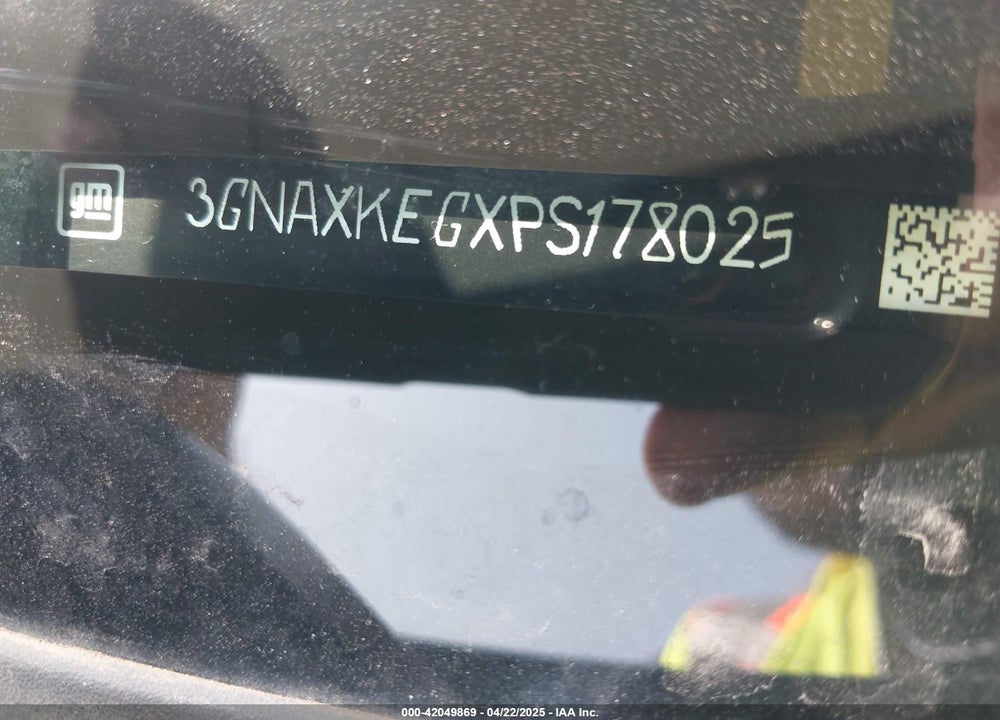 2023 CHEVROLET EQUINOX VIN: 3GNAXKEGXPS178025