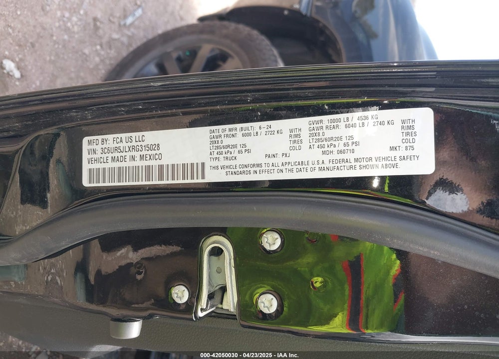 2024 RAM 2500 VIN: 3C6UR5JLXRG315028