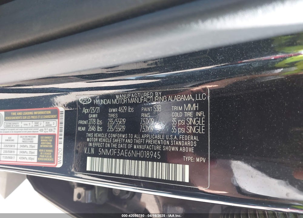 2022 HYUNDAI TUCSON VIN: 5NMJF3AE6NH018945