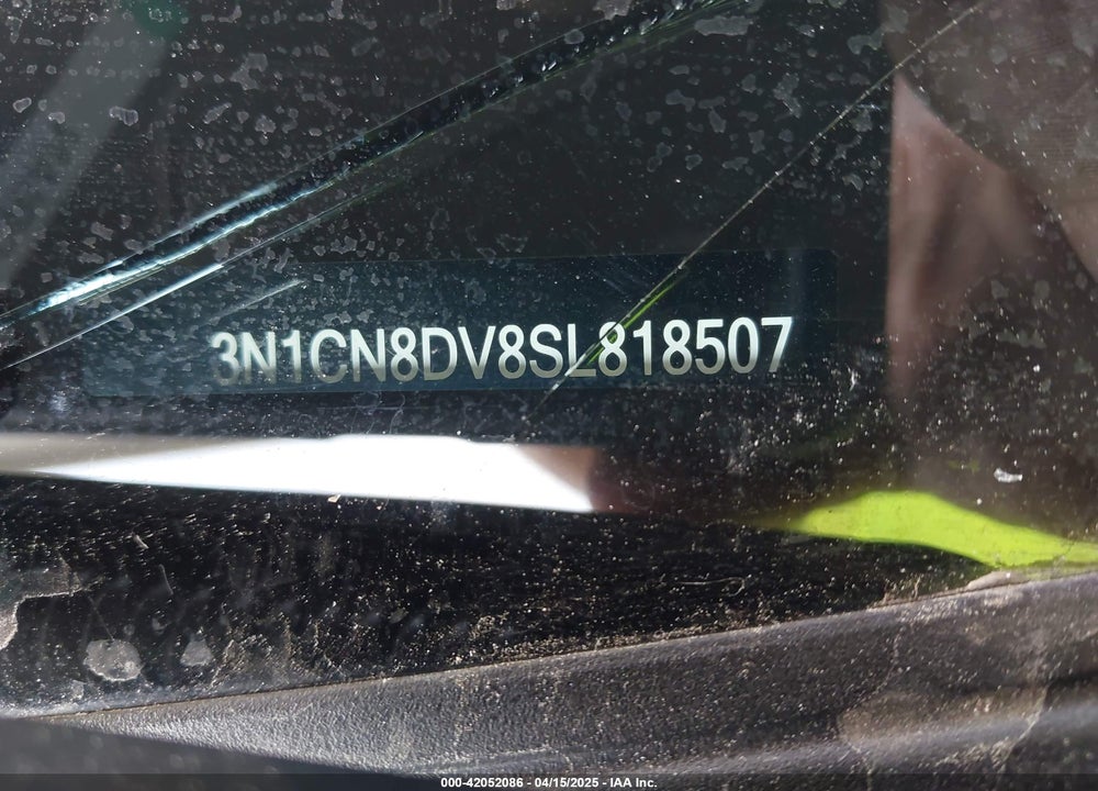 2025 NISSAN VERSA VIN: 3N1CN8DV8SL818507