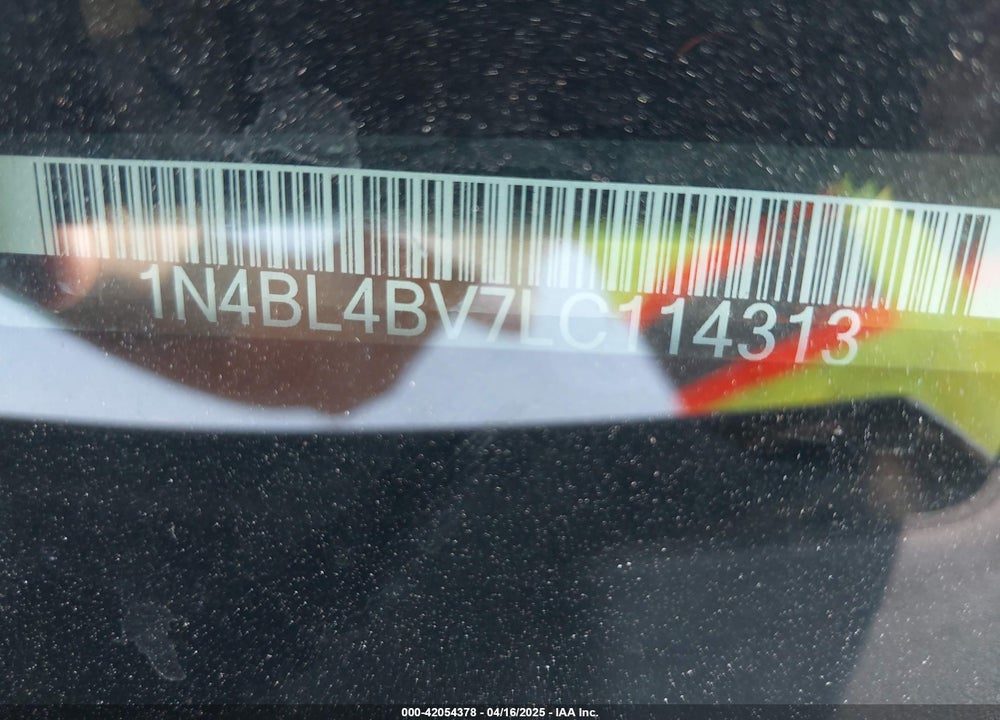 2020 NISSAN ALTIMA VIN: 1N4BL4BV7LC114313