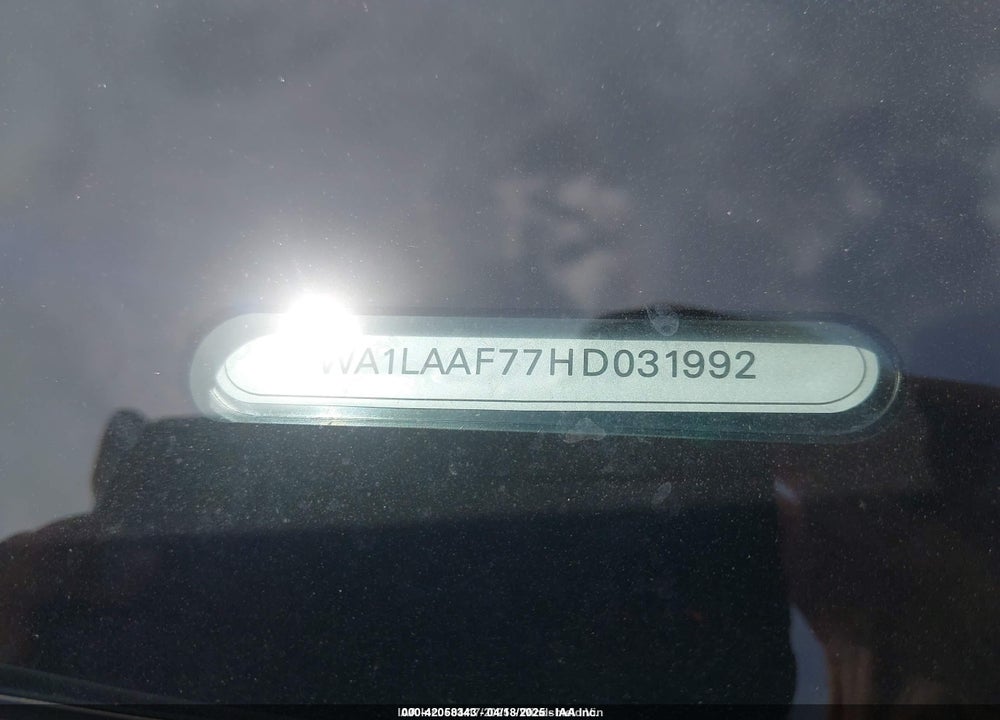 2017 AUDI Q7 VIN: WA1LAAF77HD031992