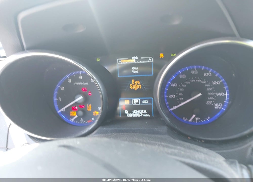 2016 SUBARU OUTBACK VIN: 4S4BSENC6G3299467