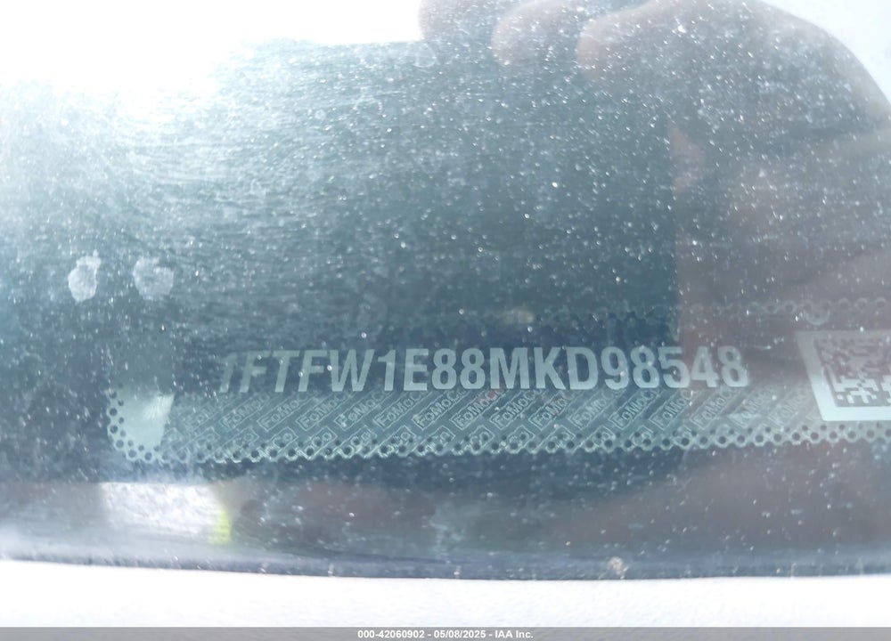2021 FORD F-150 VIN: 1FTFW1E88MKD98548