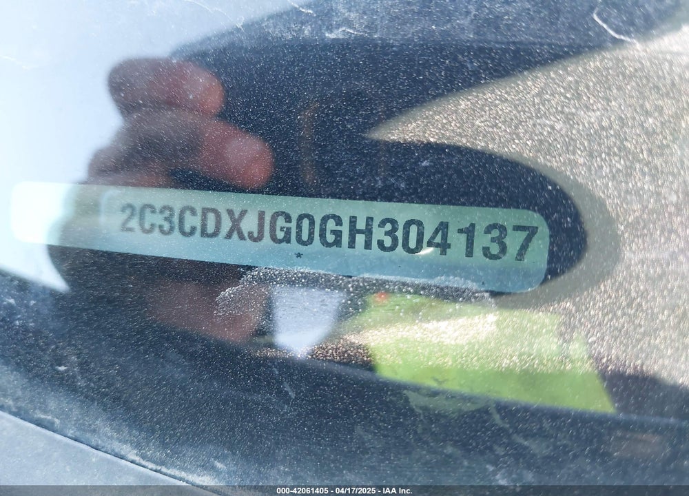 2016 DODGE CHARGER SXT VIN: 2C3CDXJG0GH304137