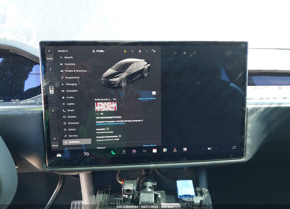 2023 TESLA MODEL X VIN: 7SAXCBE68PF376183
