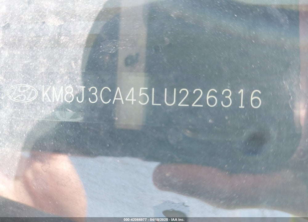 2020 HYUNDAI TUCSON VALUE VIN: KM8J3CA45LU226316