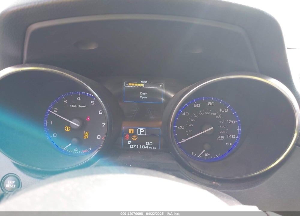 2019 SUBARU OUTBACK 2.5I PREMIUM VIN: 4S4BSAFC4K3303287