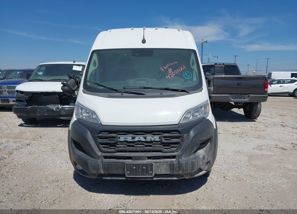 2023 RAM PROMASTER 2500 HIGH ROOF 159 WB VIN: 3C6LRVDG1PE524709