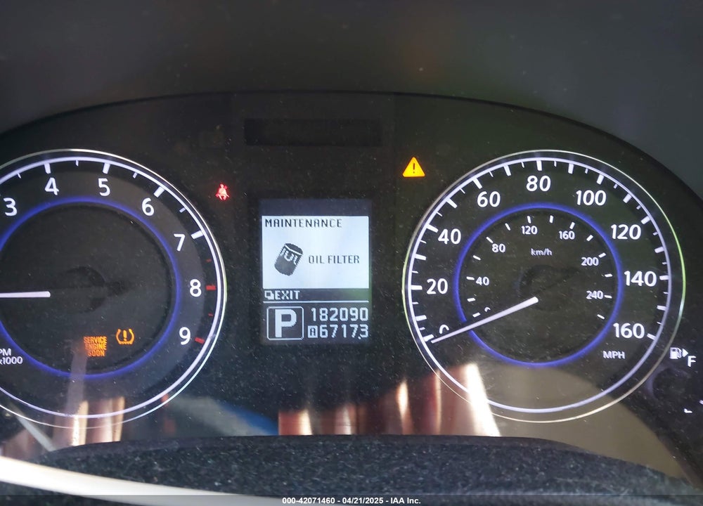 2012 INFINITI G25 JOURNEY VIN: JN1DV6AP2CM700085