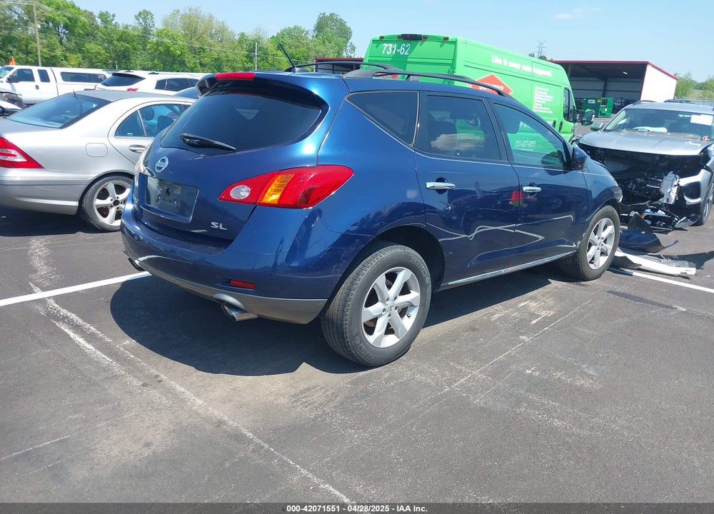 2009 NISSAN MURANO SL VIN: JN8AZ18U49W019558