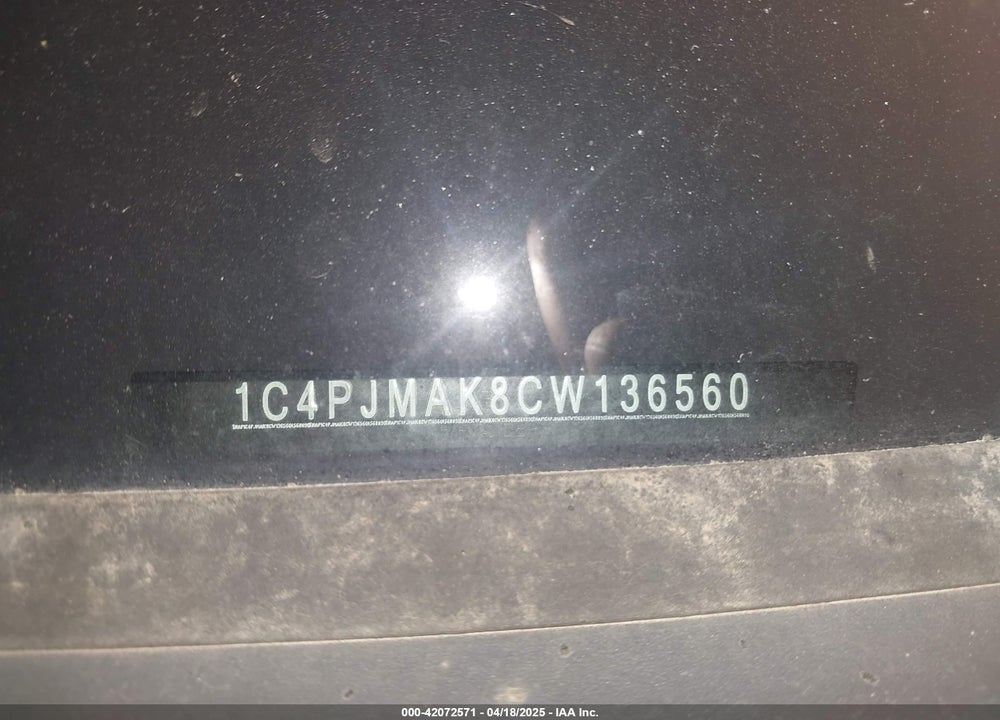 2012 JEEP LIBERTY SPORT VIN: 1C4PJMAK8CW136560