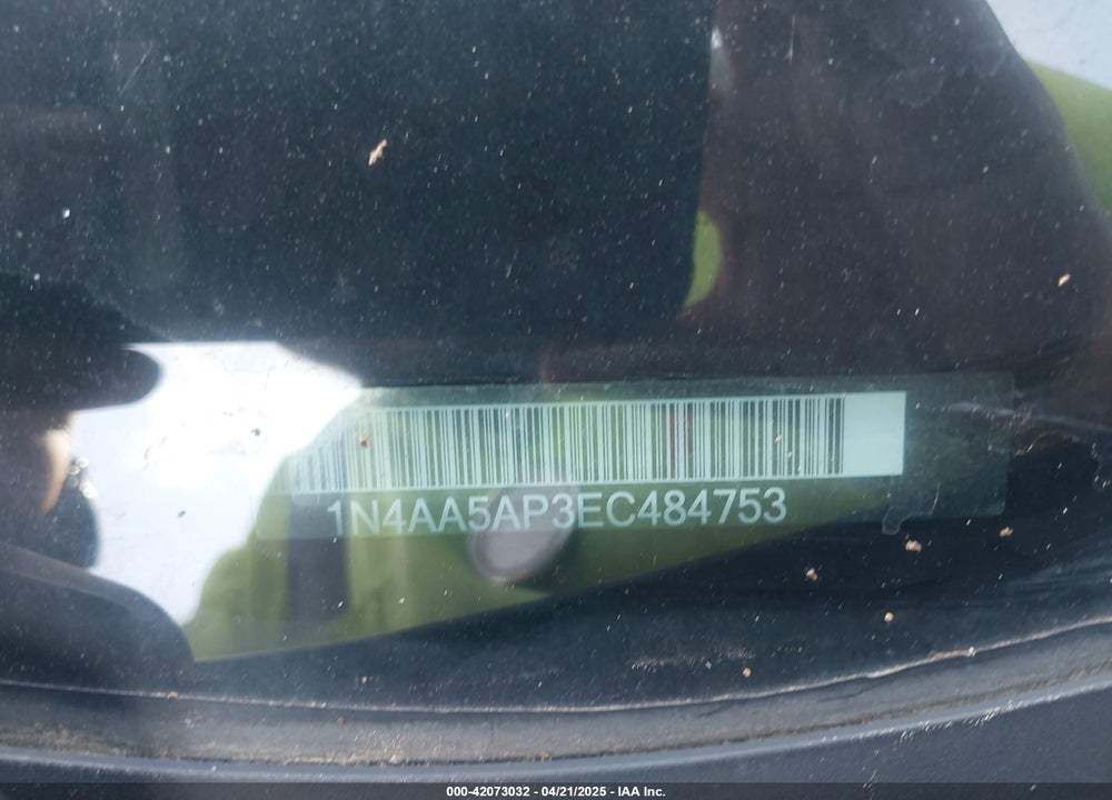 2014 NISSAN MAXIMA VIN: 1N4AA5AP3EC484753