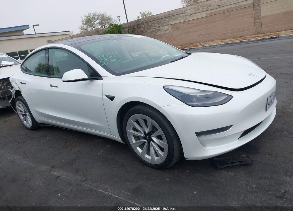 2022 TESLA MODEL 3 LONG RANGE DUAL MOTOR ALL-WHEEL DRIVE VIN: 5YJ3E1EB8NF195708