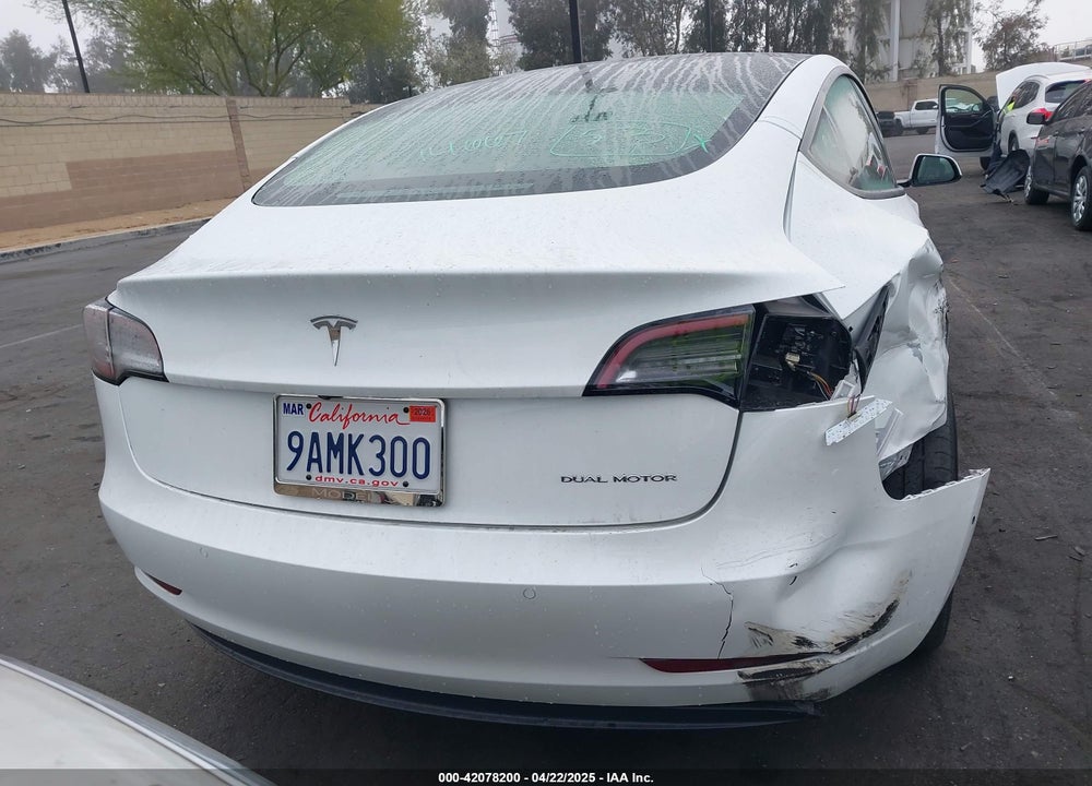 2022 TESLA MODEL 3 LONG RANGE DUAL MOTOR ALL-WHEEL DRIVE VIN: 5YJ3E1EB8NF195708