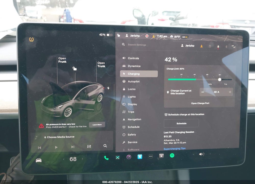 2022 TESLA MODEL 3 LONG RANGE DUAL MOTOR ALL-WHEEL DRIVE VIN: 5YJ3E1EB8NF195708