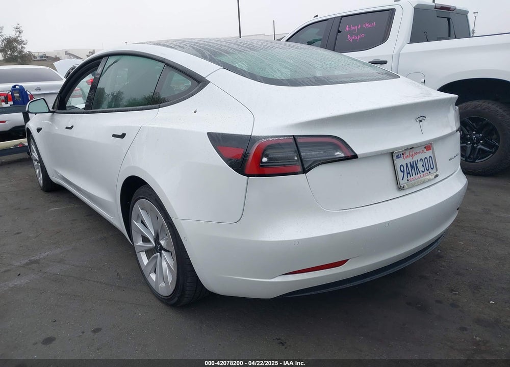 2022 TESLA MODEL 3 LONG RANGE DUAL MOTOR ALL-WHEEL DRIVE VIN: 5YJ3E1EB8NF195708