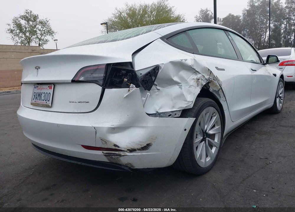 2022 TESLA MODEL 3 LONG RANGE DUAL MOTOR ALL-WHEEL DRIVE VIN: 5YJ3E1EB8NF195708