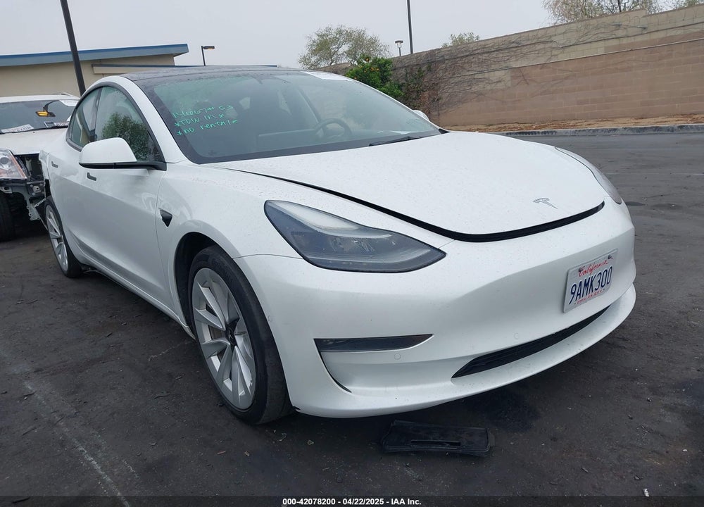 2022 TESLA MODEL 3 LONG RANGE DUAL MOTOR ALL-WHEEL DRIVE VIN: 5YJ3E1EB8NF195708