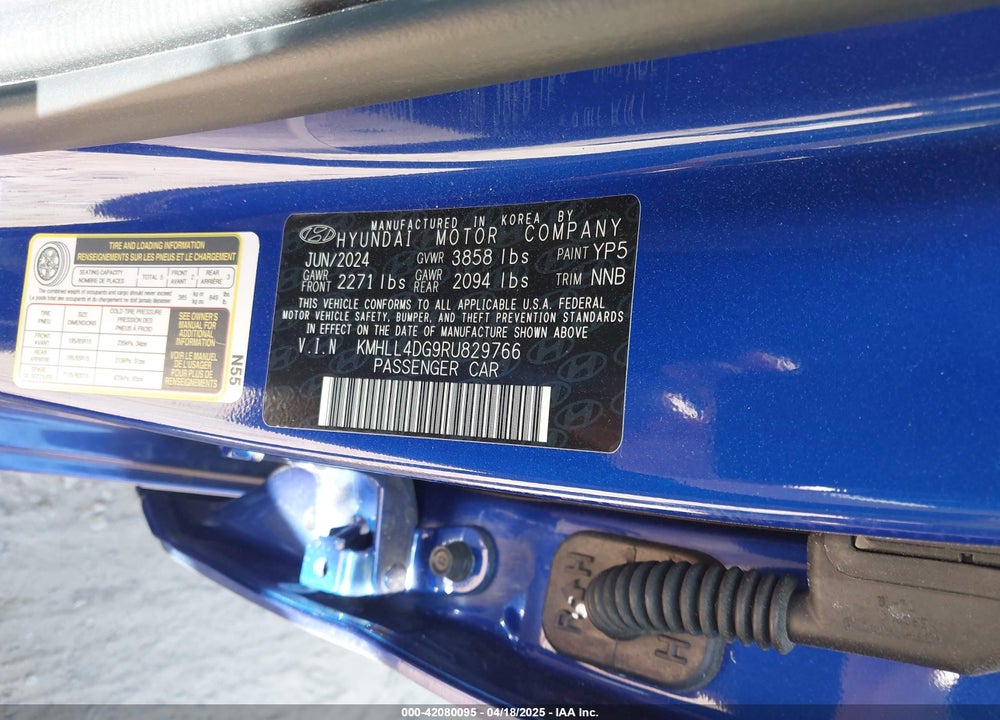 2024 HYUNDAI ELANTRA SE VIN: KMHLL4DG9RU829766