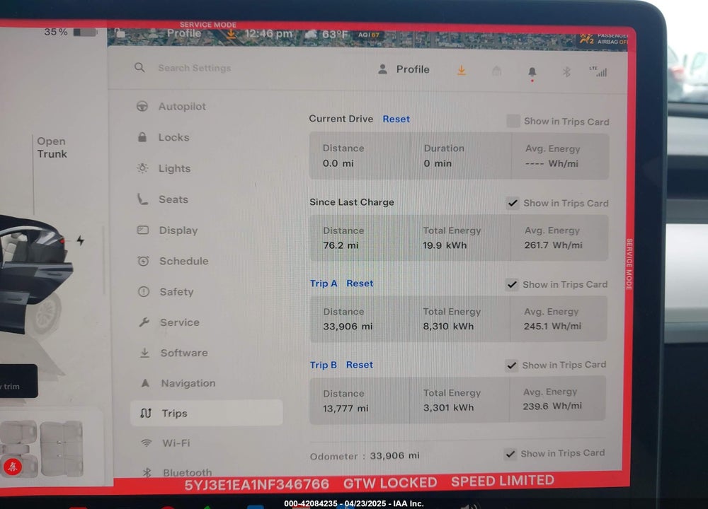 2022 TESLA MODEL 3 VIN: 5YJ3E1EA1NF346766