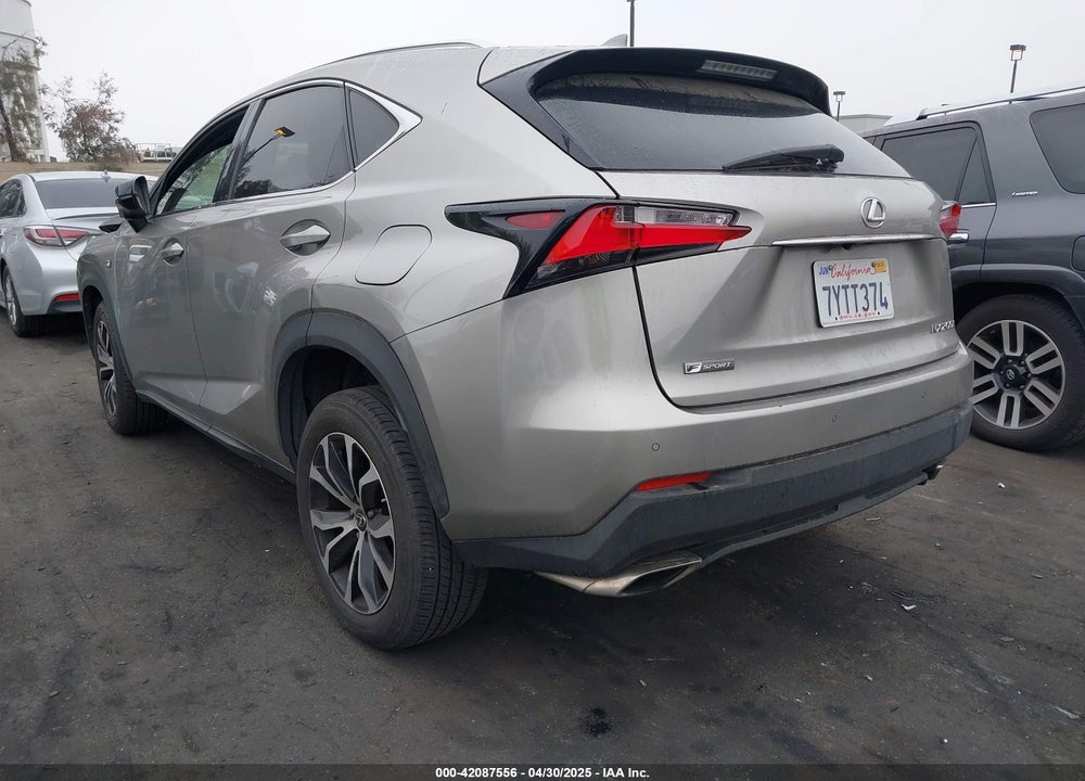 2017 LEXUS NX 200T F SPORT VIN: JTJYARBZ2H2072623