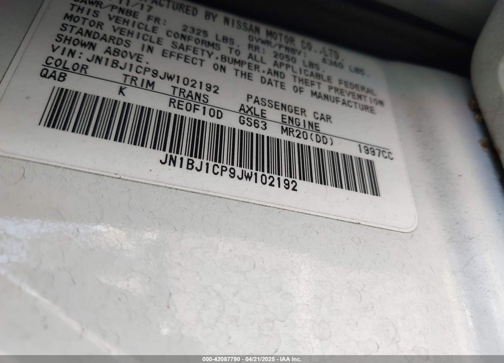2018 NISSAN ROGUE SPORT SL VIN: JN1BJ1CP9JW102192