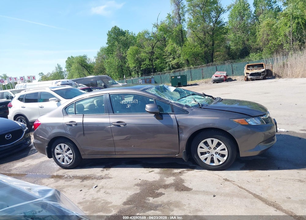 2012 HONDA CIVIC LX VIN: 19XFB2F52CE348431