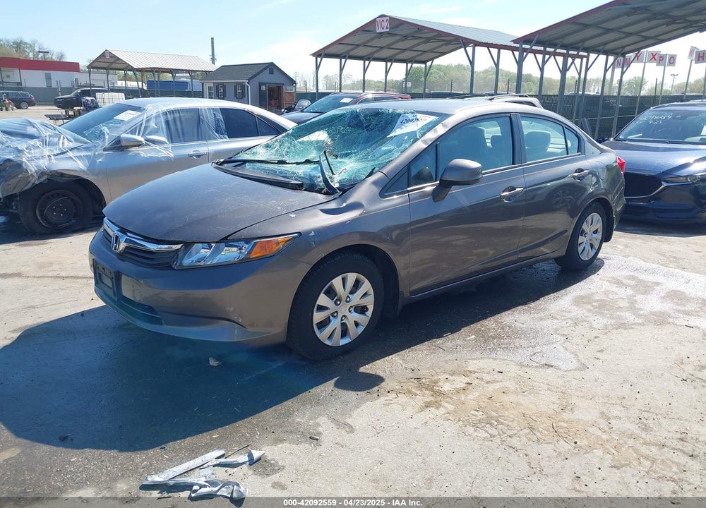 2012 HONDA CIVIC LX VIN: 19XFB2F52CE348431