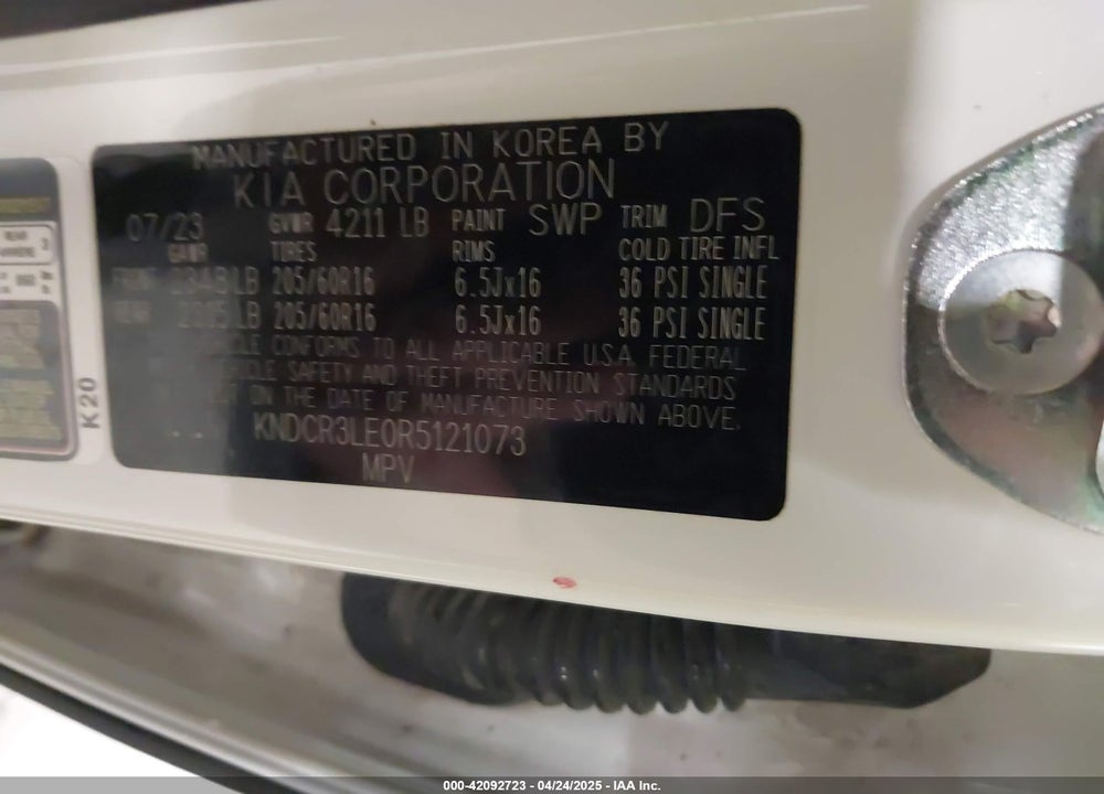 2024 KIA NIRO EX VIN: KNDCR3LE0R5121073