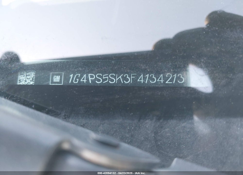 2015 BUICK VERANO VIN: 1G4PS5SK3F4134213